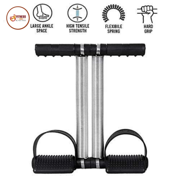 Tummy Trimmer Double Spring Foot Pedal Resistance Band