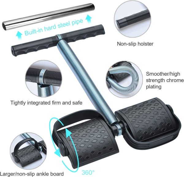 Tummy Trimmer Double Spring Foot Pedal Resistance Band
